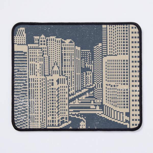 Item preview, Chicago River Pixel Art - Dusk + Dove designed and sold by Irene Estelle.