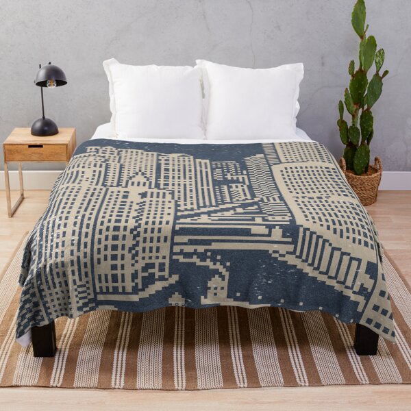 Item preview, Chicago River Pixel Art - Dusk + Dove designed and sold by Irene Estelle.
