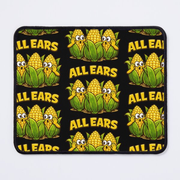 Item preview, All Ears Funny Corn Pun Cartoon Listening Humor Design designed and sold by TeeTimeTreasure.