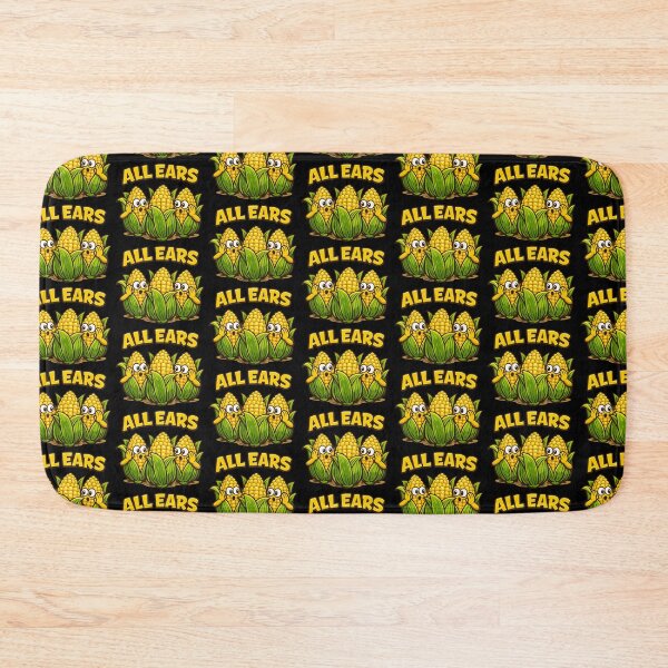 Item preview, All Ears Funny Corn Pun Cartoon Listening Humor Design designed and sold by TeeTimeTreasure.