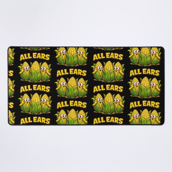Item preview, All Ears Funny Corn Pun Cartoon Listening Humor Design designed and sold by TeeTimeTreasure.