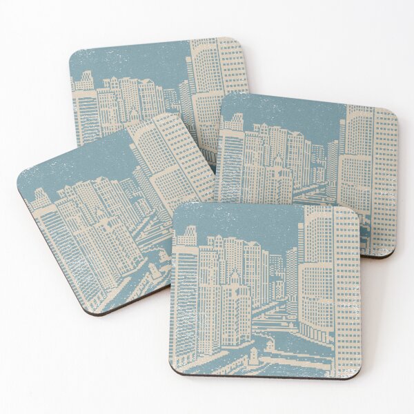 Item preview, Chicago River Pixel Art - Peacock + Dove designed and sold by Irene Estelle.