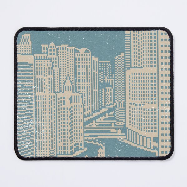 Item preview, Chicago River Pixel Art - Peacock + Dove designed and sold by Irene Estelle.