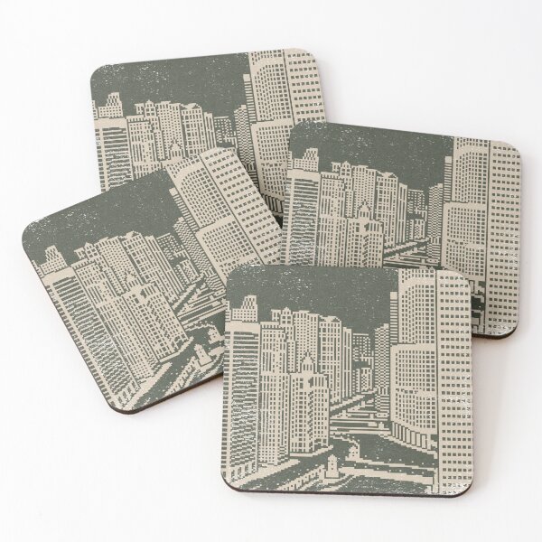 Item preview, Chicago River Pixel Art - Pine + Dove designed and sold by Irene Estelle.