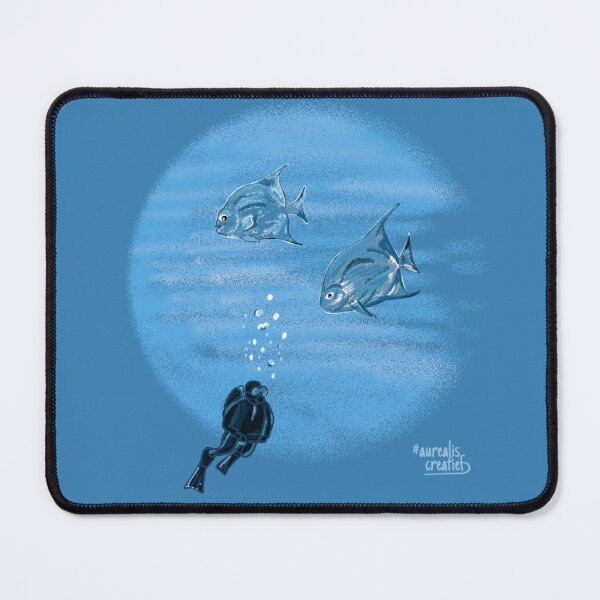 Item preview, Scuba diver and shoal silver fish designed and sold by Aurealis Creatief.