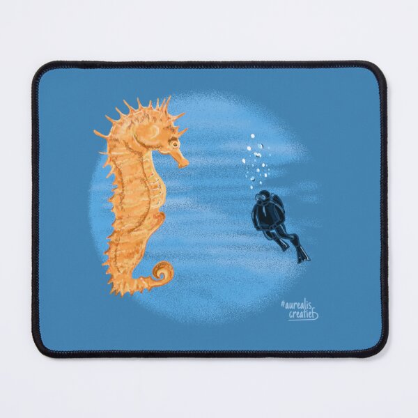 Item preview, Scuba diver & elegant seahorse designed and sold by Aurealis Creatief.