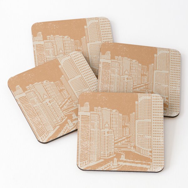 Item preview, Chicago River Pixel Art - Rust + Dove designed and sold by Irene Estelle.