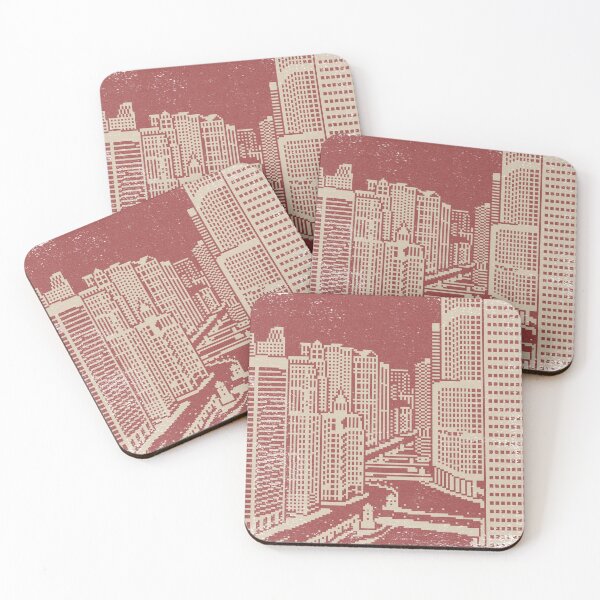 Item preview, Chicago River Pixel Art - Ruby + Dove designed and sold by Irene Estelle.