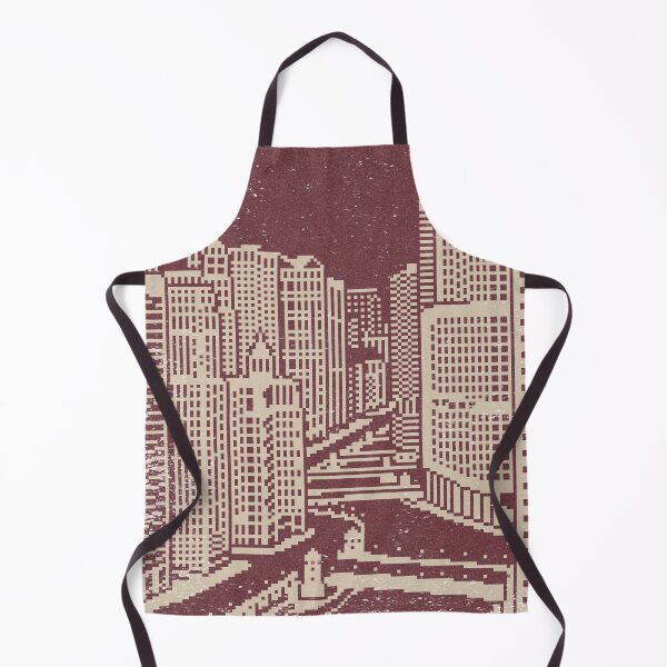 Item preview, Chicago River Pixel Art - Wine + Dove designed and sold by Irene Estelle.