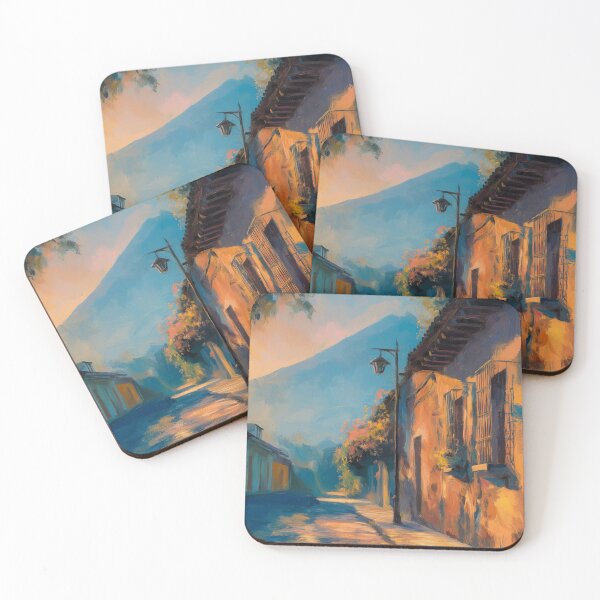 Item preview, Golden Hour in Antigua Guatemala – Colonial Street Art designed and sold by Cafecito & Cultura.