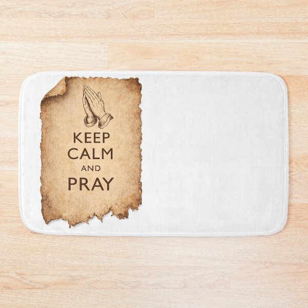 Item preview, Keep Calm and Pray Parchment Wall Art, Vintage Christian Prayer Hands Poster, Faith Decor Print designed and sold by TerScott.