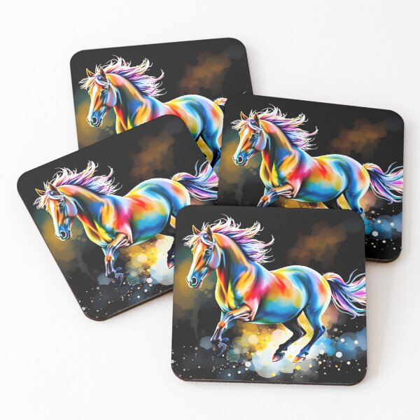 Item preview, Vibrant Rainbow Horse designed and sold by cuprum.