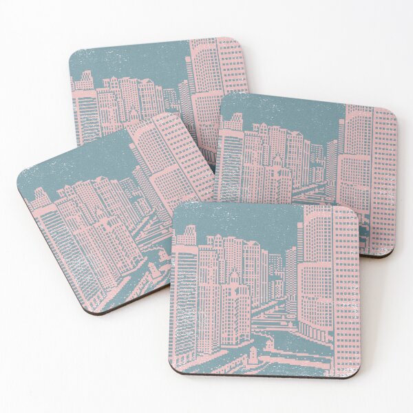 Item preview, Chicago River Pixel Art - Peacock + Rose designed and sold by Irene Estelle.