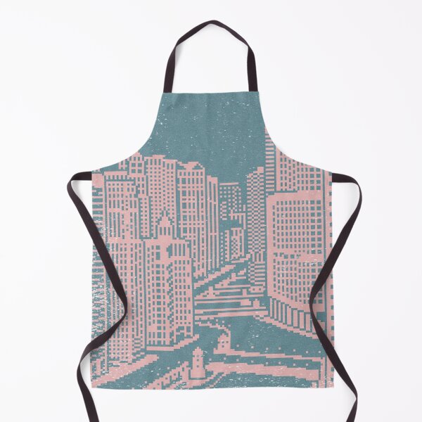 Item preview, Chicago River Pixel Art - Peacock + Rose designed and sold by Irene Estelle.