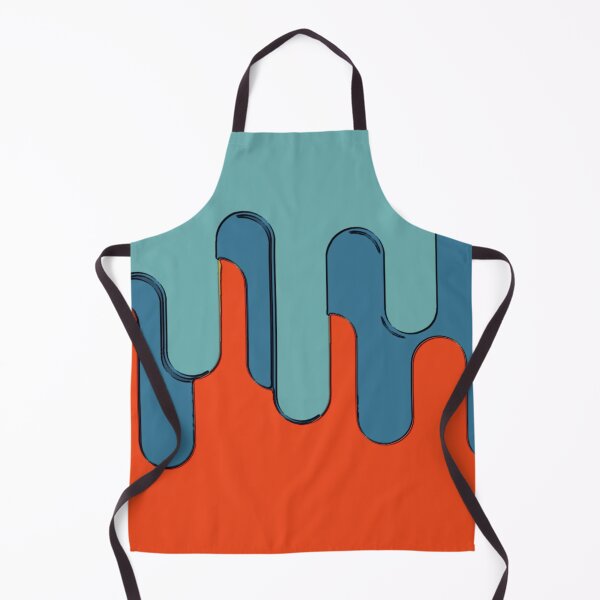 Item preview, Vibrant Teal, Blue, and Orange Geometric Melting Pattern designed and sold by T-I-D-E.