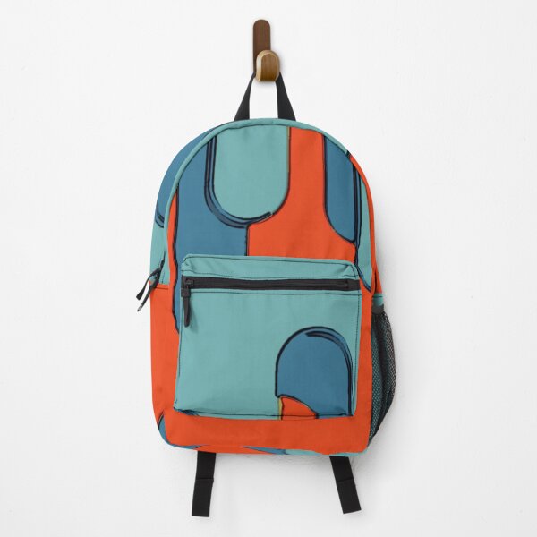 Item preview, Vibrant Teal, Blue, and Orange Geometric Melting Pattern designed and sold by T-I-D-E.
