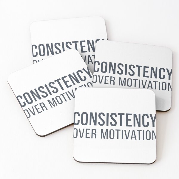 Item preview, Consistency Over Motivation – Minimal Discipline Quote Typography designed and sold by andry01.