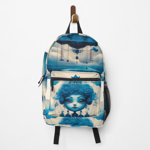 Item preview, Dreamy Blue Cloud Queen – Fantasy Floating City Art designed and sold by PhilDreams.