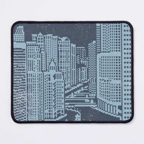 Item preview, Chicago River Pixel Art - Dusk + Sky designed and sold by Irene Estelle.