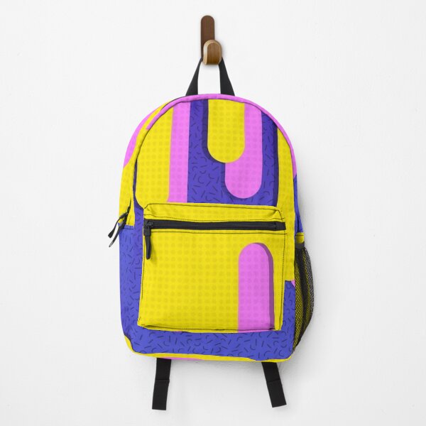 Item preview, Vibrant Yellow and Pink Neon Drip on Textured Purple Background designed and sold by T-I-D-E.