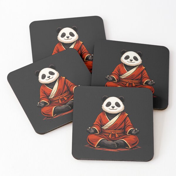 Item preview, Peaceful Panda Monk Yoga – Zen Minimal Pop Art Illustration designed and sold by ColorSplash123.