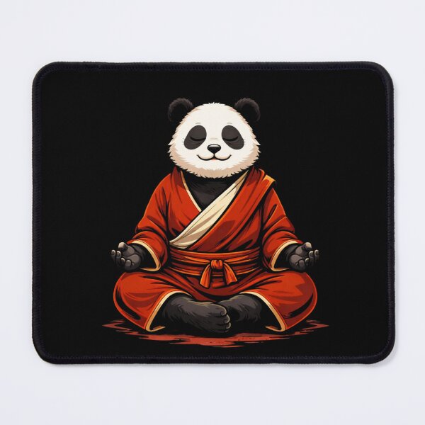 Item preview, Peaceful Panda Monk Yoga – Zen Minimal Pop Art Illustration designed and sold by ColorSplash123.