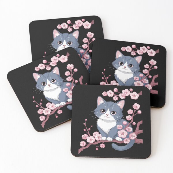 Item preview, Cute Cherry Blossom Cat Kitten designed and sold by angolinnArt.