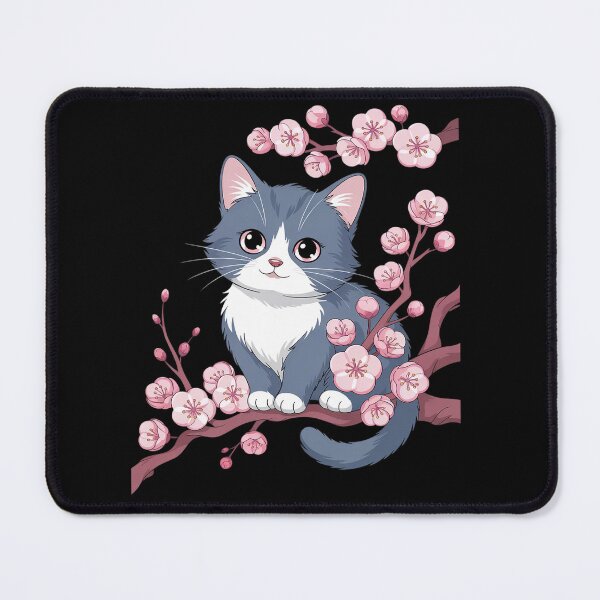 Item preview, Cute Cherry Blossom Cat Kitten designed and sold by angolinnArt.