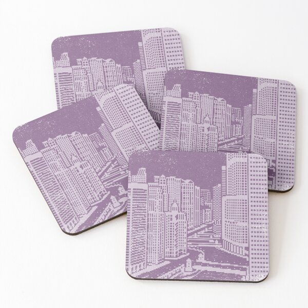 Item preview, Chicago River Pixel Art - Plum + Dust designed and sold by Irene Estelle.