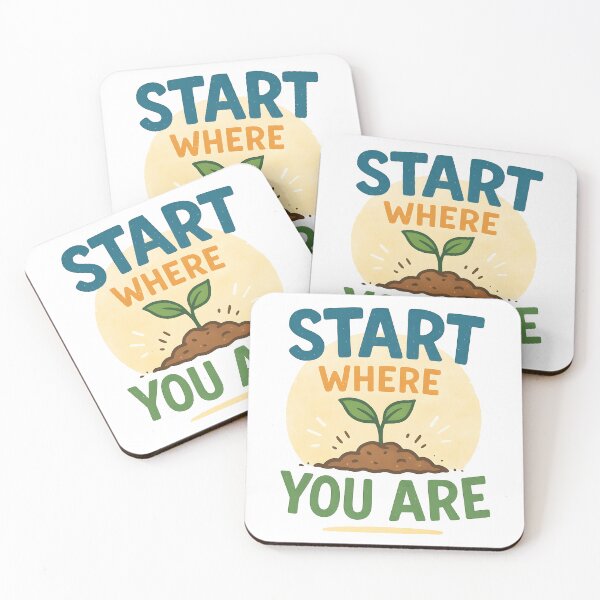 Item preview, Start Where You Are Growth Mindset Motivational Design. designed and sold by The-T-In-Retro.