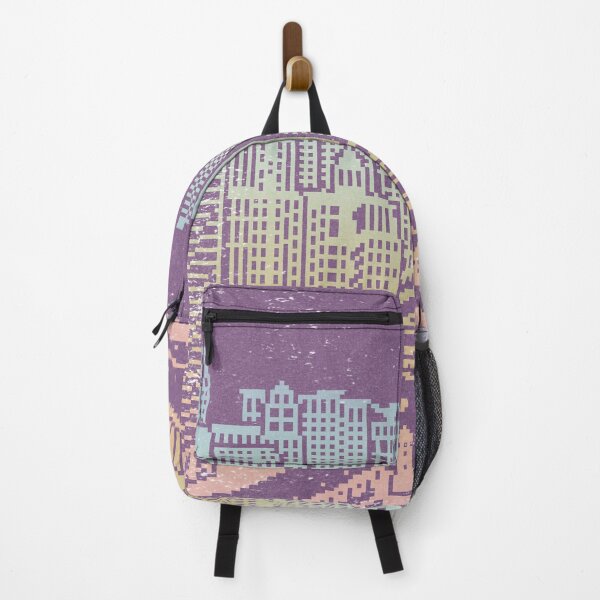 Item preview, Chicago River Pixel Art - Plum + Rainbow Sorbet designed and sold by Irene Estelle.