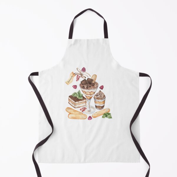 Item preview, Tiramisu with berries and mint watercolor painting designed and sold by Flowersforbear.