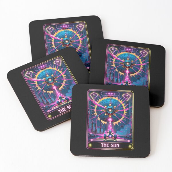 Item preview, XIX The Sun | Synthwave Tarot Card Style & Digital Plasma Star designed and sold by JB-designstudio.