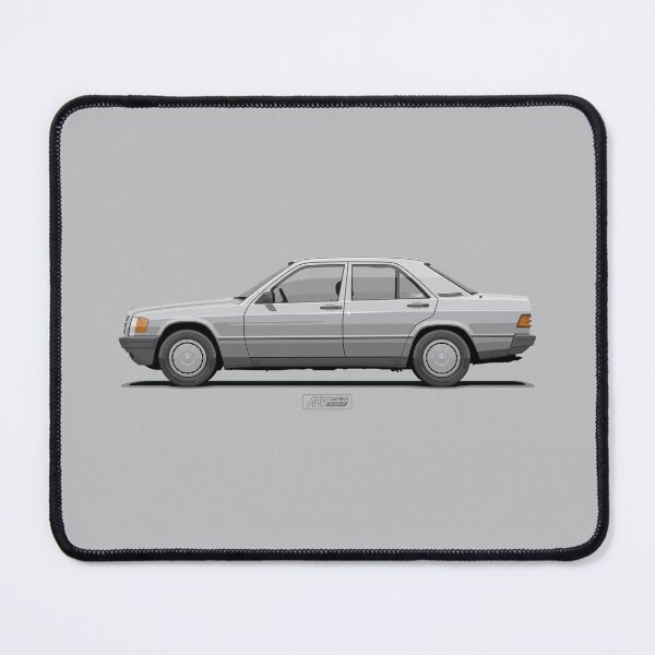 Item preview, 190E W201 Astral Silver – Classic 1980s German Sedan Illustration designed and sold by ARVwerks.