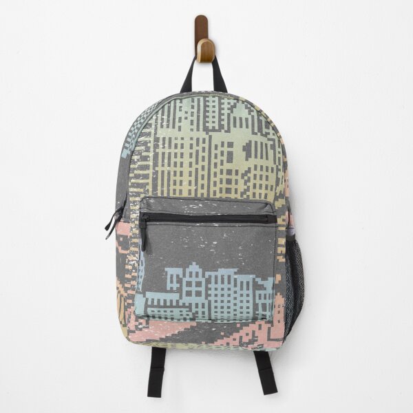 Item preview, Chicago River Pixel Art - Slate + Rainbow Sorbet designed and sold by Irene Estelle.