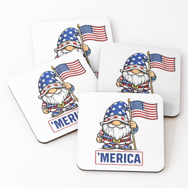 Item preview, Patriotic Gnome Holding American Flag – ’MERICA USA Design designed and sold by Moriarty's Digital Visions.