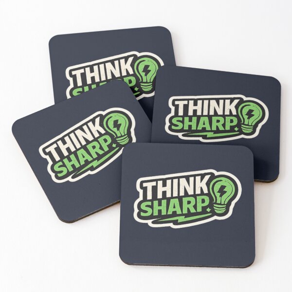 Item preview, Think Sharp – Intelligent Mind Typography Design designed and sold by Amr Darwish Graphic designer.