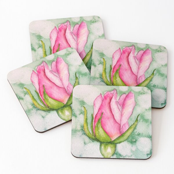 Item preview, Pink Watercolor Rose  with bokeh background designed and sold by Yarlseri.