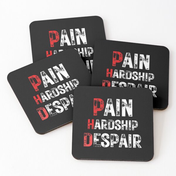 Item preview, Funny PhD Graduation Pain Hardship Despair Quote on Black designed and sold by Artycom.