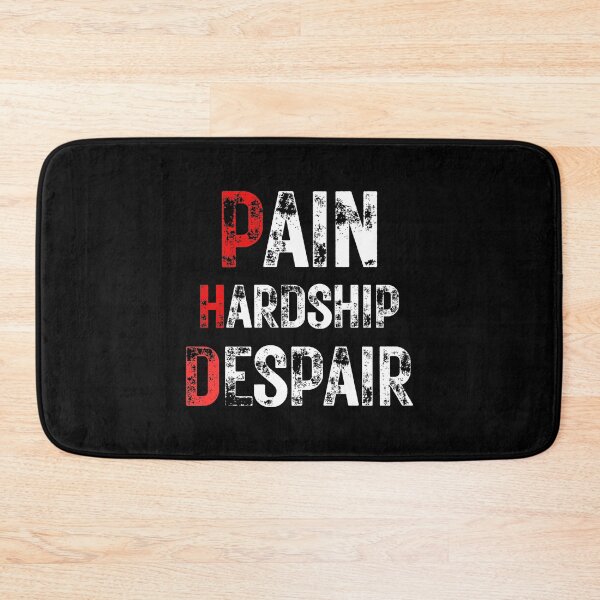 Item preview, Funny PhD Graduation Pain Hardship Despair Quote on Black designed and sold by Artycom.