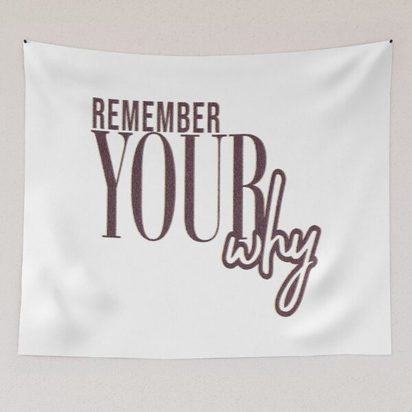 Item preview, Remember Your Why Quote designed and sold by KatBeeTee.