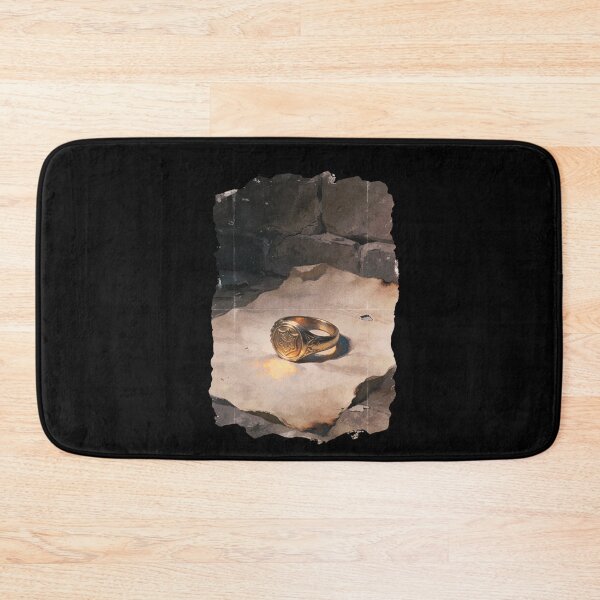Item preview, Golden Signet Ring on Ancient Parchment Ruins – Dark Gothic Fantasy Art designed and sold by DarkRomanceMom.