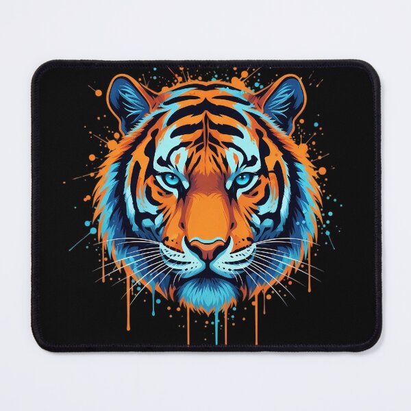 Item preview, Colorful Neon Tiger Head - Artistic Splash Design designed and sold by ImpactVibe.