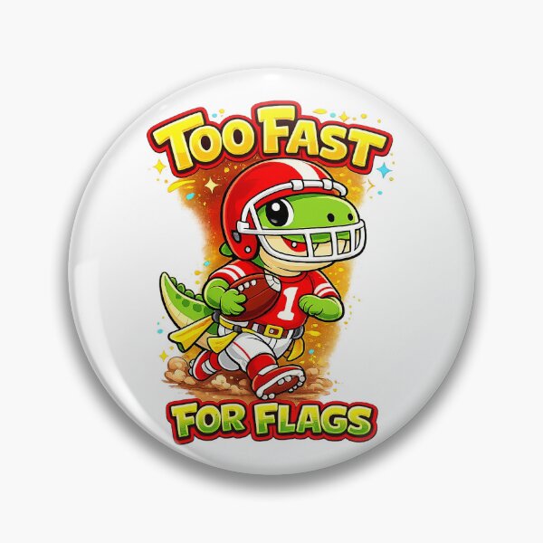 Item preview, Rexy the T-Rex – Too Fast For Flags Dinosaur – Funny Kids Flag Football Art designed and sold by SandpiperDesign.