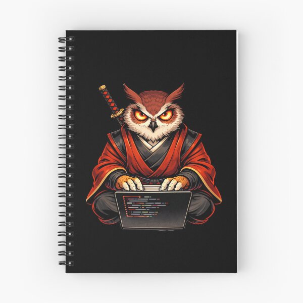 Item preview, Smart Owl Samurai Coder – Tech Meets Tradition Pop Art Illustration designed and sold by ColorSplash123.