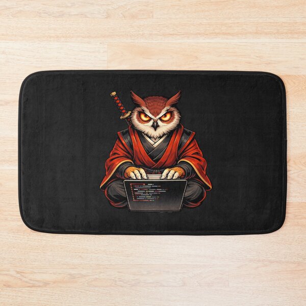 Item preview, Smart Owl Samurai Coder – Tech Meets Tradition Pop Art Illustration designed and sold by ColorSplash123.