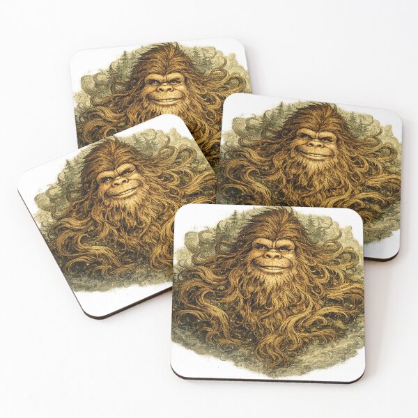 Item preview, Sasquatch head with flowing hair designed and sold by begood-designs.