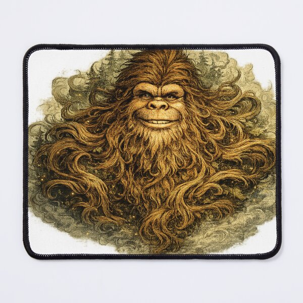 Item preview, Sasquatch head with flowing hair designed and sold by begood-designs.