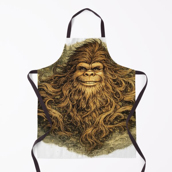 Item preview, Sasquatch head with flowing hair designed and sold by begood-designs.