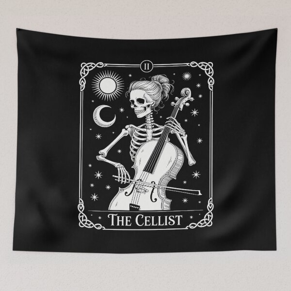 Item preview, Cellist Tarot Card Skeleton Cello Player Music Teacher designed and sold by gourpmerzihd.
